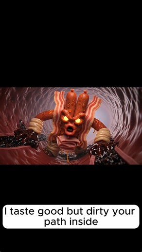 🚫 Processed Meat: Tasty but Deadly Inside It looks harmless and tastes good, but processed meat slowly dirties your inner path. Day by day, it clogs your blood vessels and tightens the space your body needs to survive. What you eat today shapes your health tomorrow. #ProcessedMeat #HealthWarning #FoodReality #CloggedArteries #HealthyLife | Health Memes