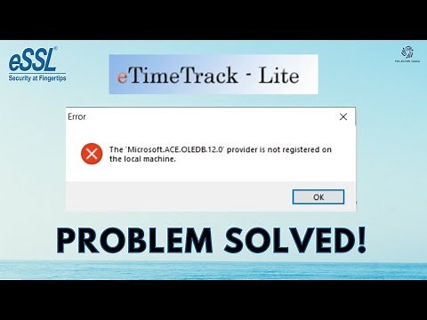 ESSL Etime tracklite 11.2 OLEDB 12 Error problem solved