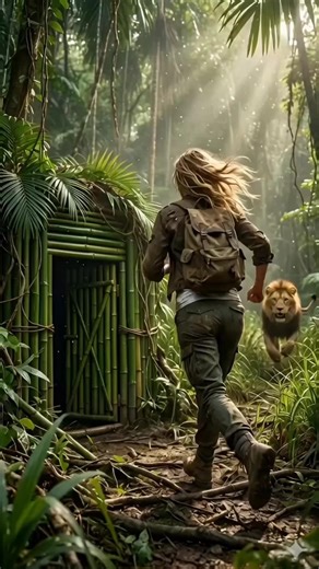 Trapped by a Lion… He Escaped Through Bamboo? The Survival Story No One Expected #shorts