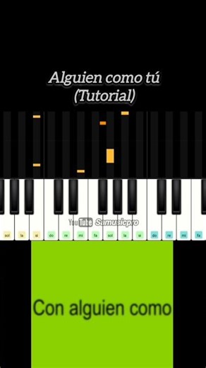 Con alguien como tú -Tutorial piano fácil #jóseanlog #shorts
