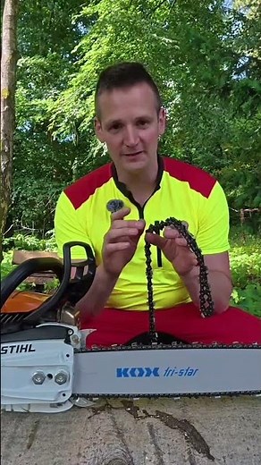Semi-chisel chain vs. full-chisel chain - The practical test #chainsaw #firewood #motorsaw #shorts