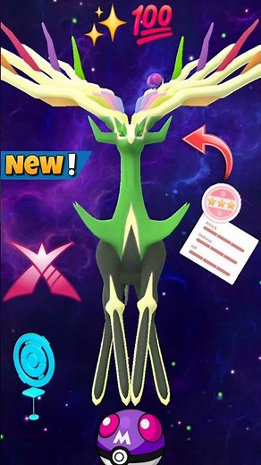 Using✨️Master Ball On💯Hundo Xerneas in Pokemon Go