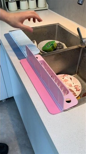 Kitchen Sink Splash Guard With Storage Box #appliances #kitchengadgets