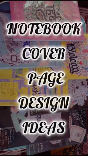 Notebook cover page design ideas 💡🎨