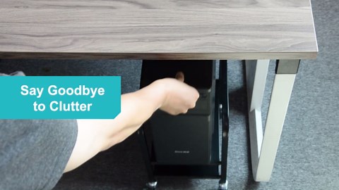 Computer Tower Stand, Height Adjustable PC Floor Stand 2-Tier for Mini/Mid Tower, Full Metal Rolling CPU Holder Cart with Locking Caster Wheels for Home and Office, Black