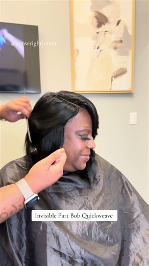 The Cut+The Flow=SLAPPED✨ Invisible Part Bob Quickweave ✨ #annwrightjoiner #hairlifelaughs #bob