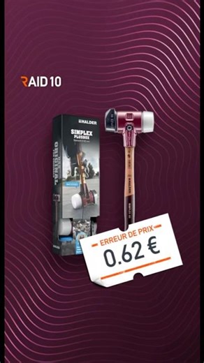 ❌ ERREUR DE PRIX chez AMAZON sur ces MARTEAUX SIMPLEX HALDER, 0.62€ au lieu de 64.99€❗️