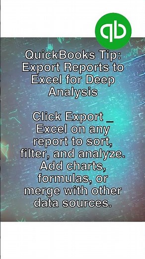 Take Reports Further with Excel! #quickbooks #reporting