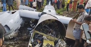 WATCH: Dramatic videos of DRDO drone TAPAS crashing during trial in Karnataka's Chitradurga go viral