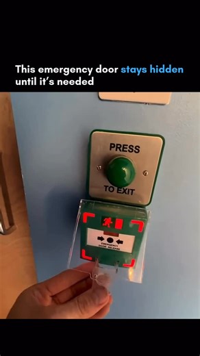 AI | Innovation | Robotics on Instagram: "You don’t notice emergency doors on purpose.That is intentional design. They blend into walls during normal use.This keeps spaces calm and uncluttered. When an emergency happens, they become obvious.Signage is clear when you need it. The doors open without codes or complex steps.Speed matters under stress. Good design reduces hesitation.Time saved can save lives. Have you noticed one near you? Follow @furiouslytech 👉 Get 600+ AI prompts for creators.Com