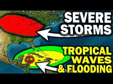 Tropical Update, Caribbean Tropical Wave Action & Flood Threat Increasing, Severe Weather Outlook
