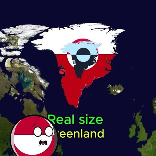 Map size and real #countryballs #map #flag