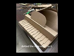 Making a cardboard piano for my friend #DIY