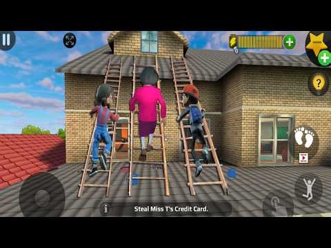 Scary Teacher 3D - New updater - troll Miss T fell face down so fun part 5583 #scaryteacher3d