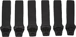 JR 3" Molle Clips 4-Pack, Molle Attachment Clips with Mounting Hardware for Vests, Backpacks, Pouches, Holsters, Locking Belt Clips Black, 3'' Clip Adapter (Pair with Mounting Hardware)