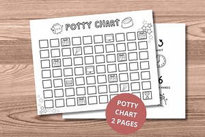Printable Potty Training Chart: Kids Reward Sticker Chart (digital Download 8.5x11in PDF) - Etsy