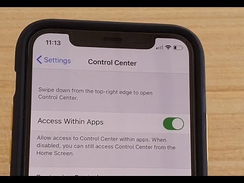 iPhone 11 Pro: How to Enable / Disable Control Center Access Within Apps