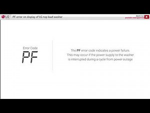 [LG Top Load Washer] - PF error code appears on display