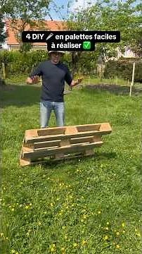 4 projets palettes facile à réaliser ✨Parfait pour aménager son extérieur avec des plantes 🌱