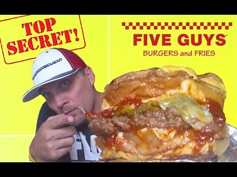 FIVE GUYS SECRET MENU DOUBLE GRILLED CHEESE BURGER REVIEW #177