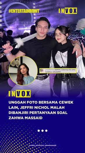 Jeffri Nichol kembali menjadi perhatian warganet setelah mengunggah foto bersama seorang perempuan bernama Angie Marcheria di akun Instagram pribadinya. Unggahan tersebut langsung ramai dikomentari dan memunculkan berbagai pertanyaan dari netizen. Banyak warganet yang menyinggung nama Zahwa Massaid, perempuan yang selama ini dikabarkan dekat dengan Jeffri Nichol. Zahwa merupakan kakak dari Aaliyah Massaid, putri dari mendiang Adjie Massaid dan penyanyi Reza Artamevia. Sejumlah komentar pun mempe