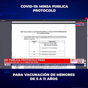 🔴🔵El Ministerio de Salud (Minsa) aprobó el protocolo de vacunación contra la covid-19 para los niños y niñas de 5 a 11 años de edad, una población de más de 4 millones en el Perú. | Exitosa Noticias