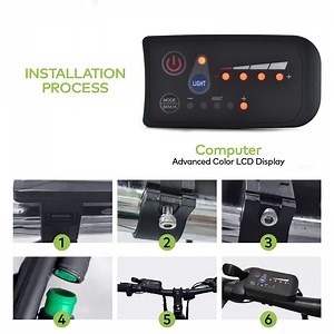 [Hot Item] Scooter Display Cycplus Fatbike Scherm Cycling Accessories Bike Computer LCD Screen E Bike LCD Display Screen for Bike