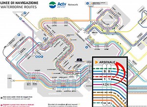 Lignes de vaporetto à Venise parcours arrêts horaires