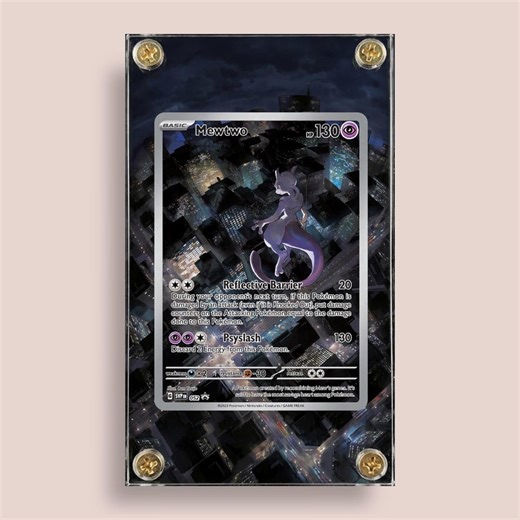 Mewtwo 052 Scarlet & Violet Promo | Custom Pokémon Artwork Display Slab - Etsy