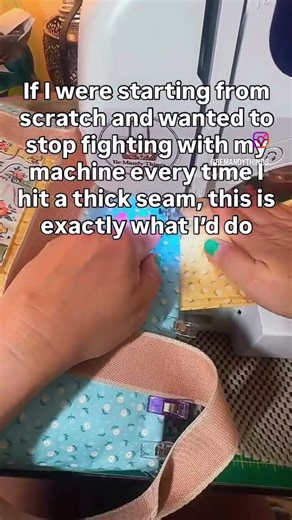 When Your Sewing Machine Won’t Go Over a Thick Seam | Beginner Bagmaking Tips That Actually Work ⬇️
