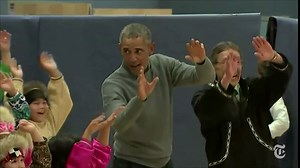 Obama Dances With Alaskan Children