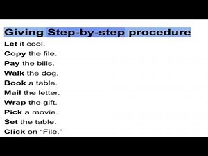 How to Give Step-by-Step Instructions in English | Clear & Simple