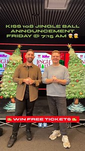 🎄 ENTER BELOW 🎄 Billy & Lisa announce #Kiss108JingleBall on FRIDAY at 7:15am! Enter for a chance to win a pair of tickets by following the steps below:⁠ ⁠ 1. Follow (or keep following) @kiss108 on Instagram⁠ 2. Like this post⁠ 3. Tag a friend in the comments of this post⁠ with #Kiss108Contest | Kiss 108
