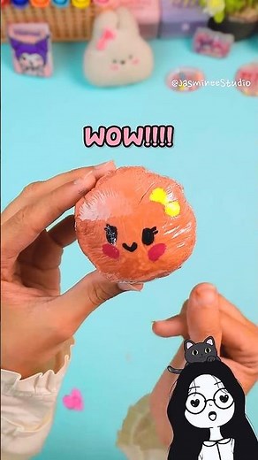 I made DIY Squishy 🙀🤎 Cute Homemade Squishy #squishy #diy #how #shorts #craft