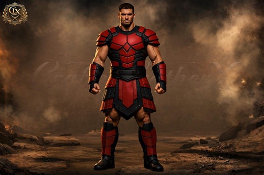 Handmade Spartan Armor Costume | Gladiator Suit | Roman Warrior Cosplay | Red Battle LARP Armor - Etsy