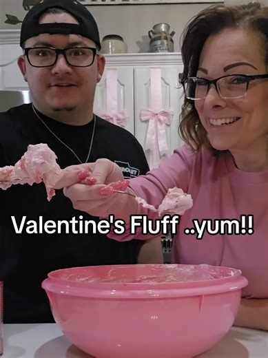 Healthy Valentine's Cherry Fluff Dessert Recipe