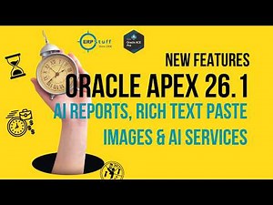 Oracle APEX 26.1 Deep Dive | AI Reports, Rich Text Images & AI Services