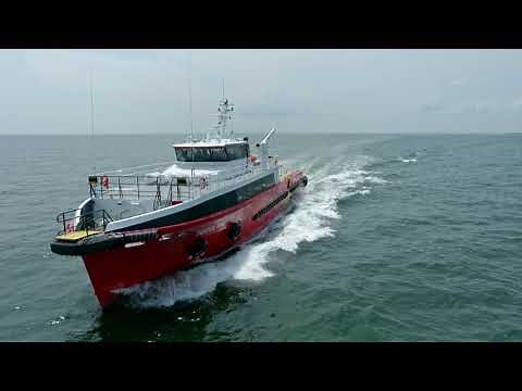 Centus 9 42 metres Gen 3 Fast Crew Boat Sea Trial