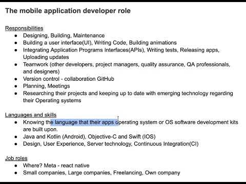 #1 Mobile Application Developer Roles #burmese #myanmar #app_development