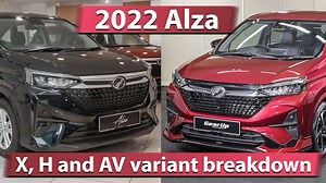2022 Perodua Alza X, H and AV variant breakdown - a video guide on which of the MPV's 3 grades to buy - paultan.org