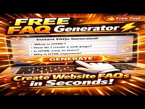 Free HTML FAQ Generator Tool – Create Website FAQs Instantly!
