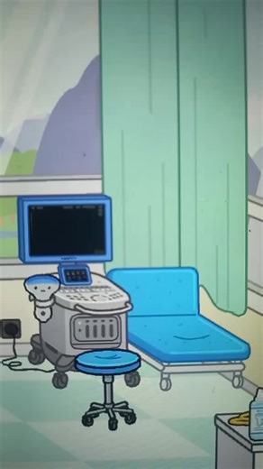 Animated Medical Exam Room Characters Interact