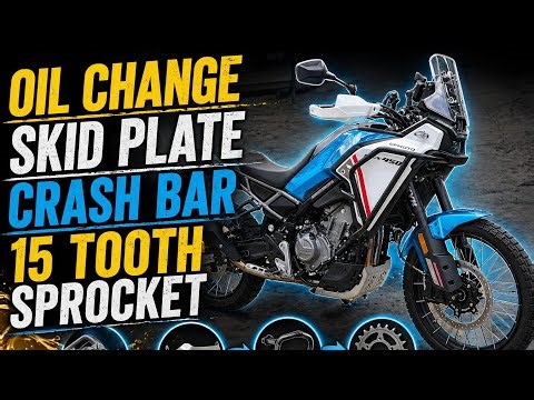 CF Moto 450 IBEX oil change skid plate crash bar 15 tooth sprocket