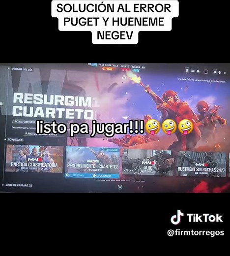 Solución al Error Puget y Hueneme Negev en Warzone
