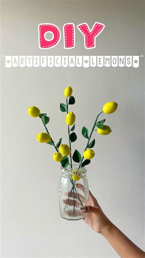 DIY Artificial Lemons 🍋 || Easy Home Decoration Idea #shorts #diy #viralshort