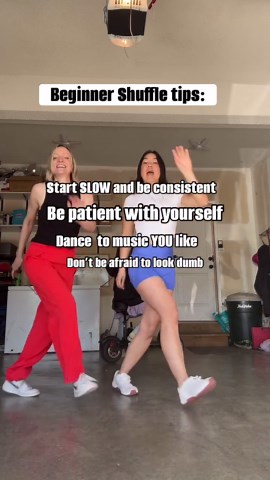 Shuffle Mamas on Instagram: "Shuffle tips for all our beginner shuffle babes! These are more important than you think. The first step is learning to love and be patient with yourself. Enjoy the process!! #shuffle #shufflemamas #learnhowtodance"
