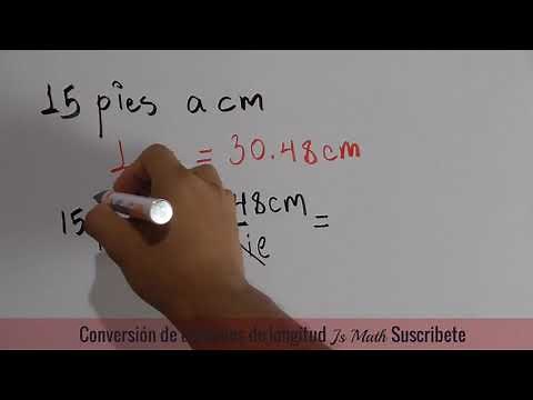Convertir pies a centímetros