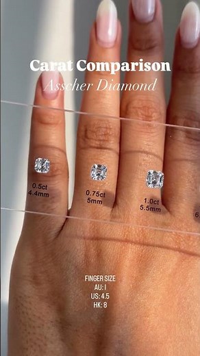 Asscher Lab Grown Diamond Size Comparison 💎✨