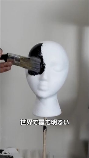 The world's darkest "black" vs the world's brightest "flashlight"