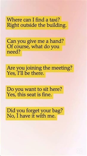 questions and answers to learn English 001